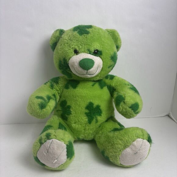 St Patrick’s Day Build A Bear 14” BABW Green Lucky Clover Plush Stuffed Animal - Picture 1 of 7